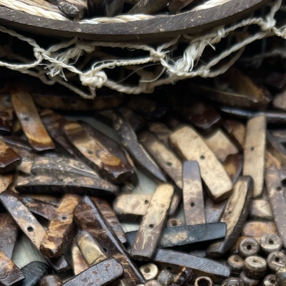 LAST ONE VINTAGE Coco Coconut Shell Beads +Bonus Jewelry Making DIY Crafting Lot - Picture 13 of 15